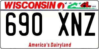 WI license plate 690XNZ