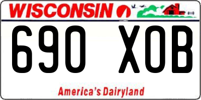 WI license plate 690XOB