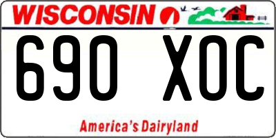 WI license plate 690XOC