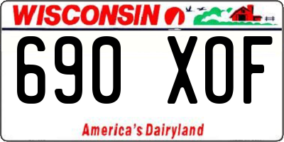 WI license plate 690XOF