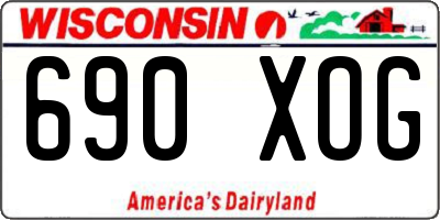 WI license plate 690XOG