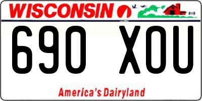 WI license plate 690XOU