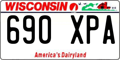 WI license plate 690XPA