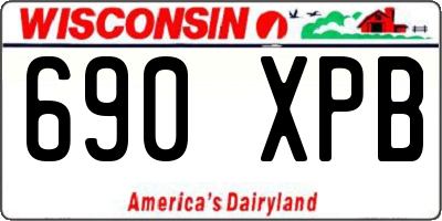 WI license plate 690XPB