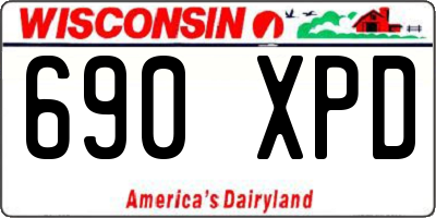 WI license plate 690XPD