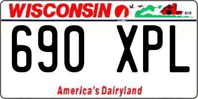 WI license plate 690XPL