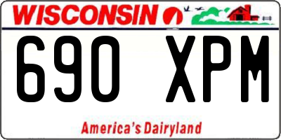WI license plate 690XPM