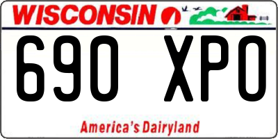 WI license plate 690XPO