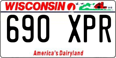 WI license plate 690XPR