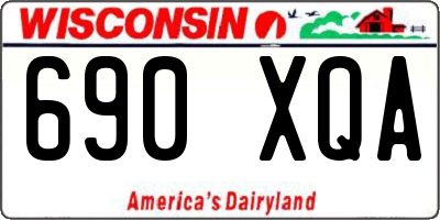 WI license plate 690XQA