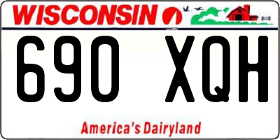 WI license plate 690XQH
