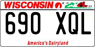WI license plate 690XQL