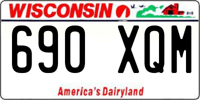 WI license plate 690XQM