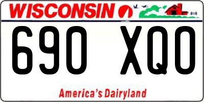 WI license plate 690XQO