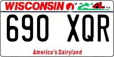 WI license plate 690XQR