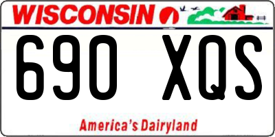 WI license plate 690XQS