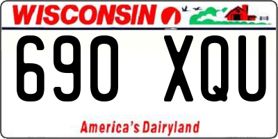 WI license plate 690XQU