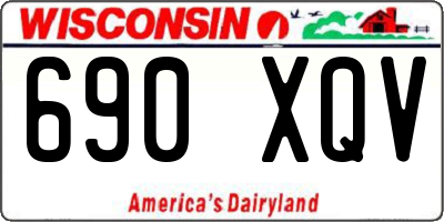 WI license plate 690XQV