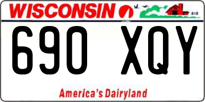 WI license plate 690XQY