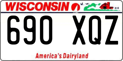WI license plate 690XQZ