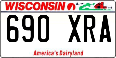 WI license plate 690XRA