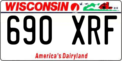 WI license plate 690XRF
