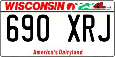 WI license plate 690XRJ
