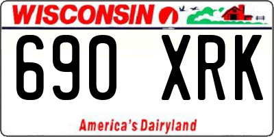 WI license plate 690XRK