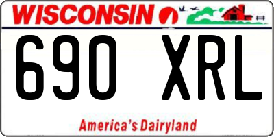 WI license plate 690XRL