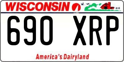 WI license plate 690XRP