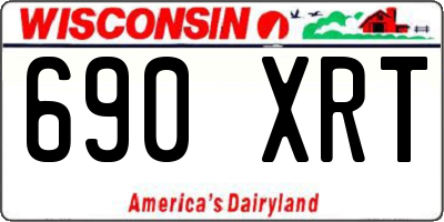 WI license plate 690XRT