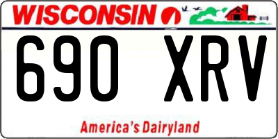 WI license plate 690XRV