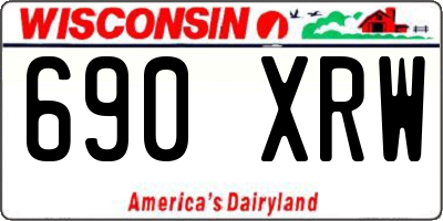 WI license plate 690XRW