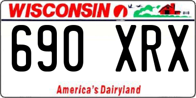 WI license plate 690XRX