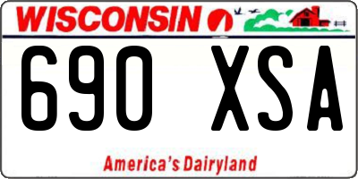 WI license plate 690XSA