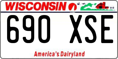 WI license plate 690XSE