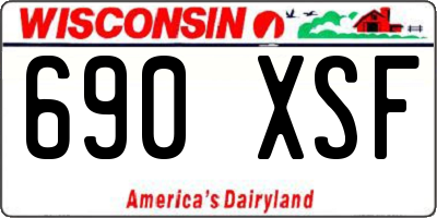 WI license plate 690XSF