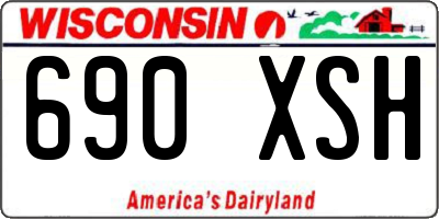 WI license plate 690XSH
