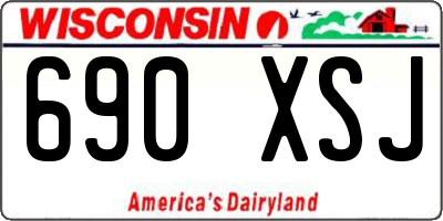 WI license plate 690XSJ