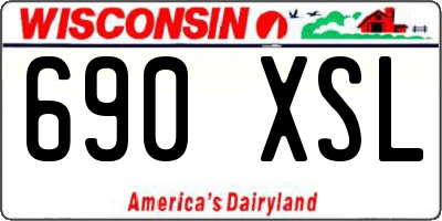 WI license plate 690XSL