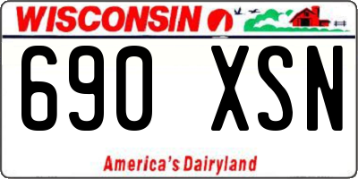 WI license plate 690XSN