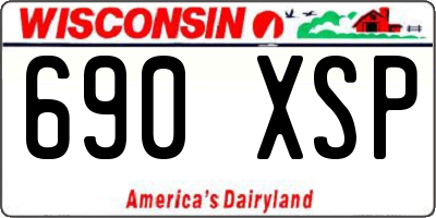WI license plate 690XSP