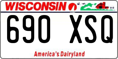 WI license plate 690XSQ