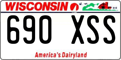 WI license plate 690XSS