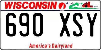 WI license plate 690XSY