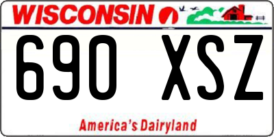 WI license plate 690XSZ