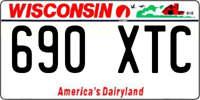 WI license plate 690XTC