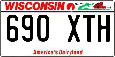 WI license plate 690XTH