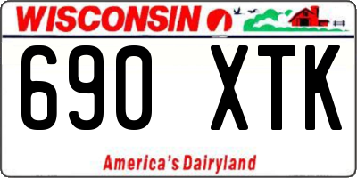 WI license plate 690XTK
