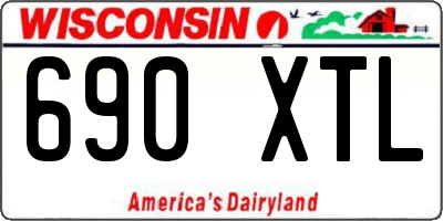 WI license plate 690XTL
